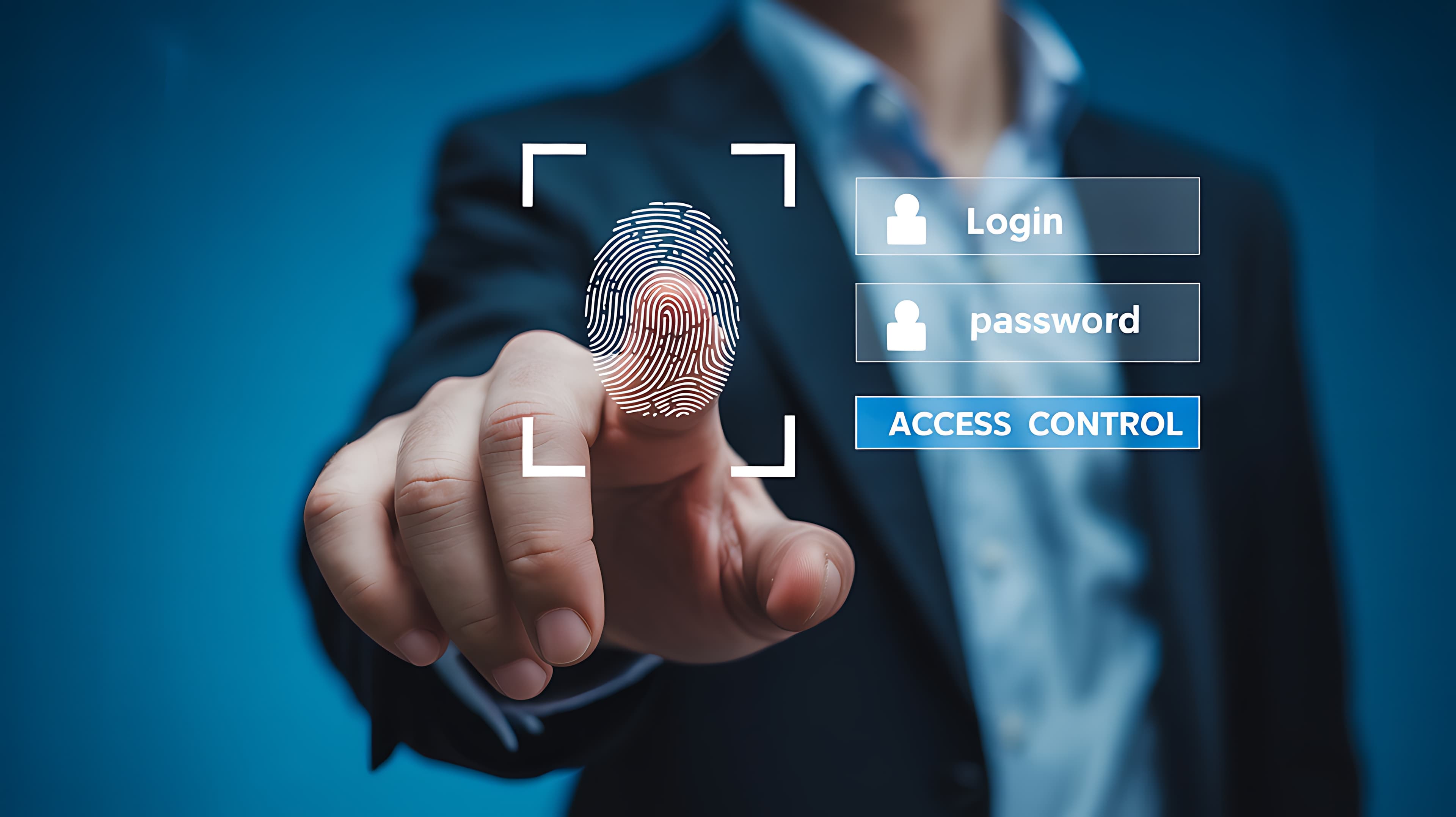 Biometric fingerprint access control with digital login interface